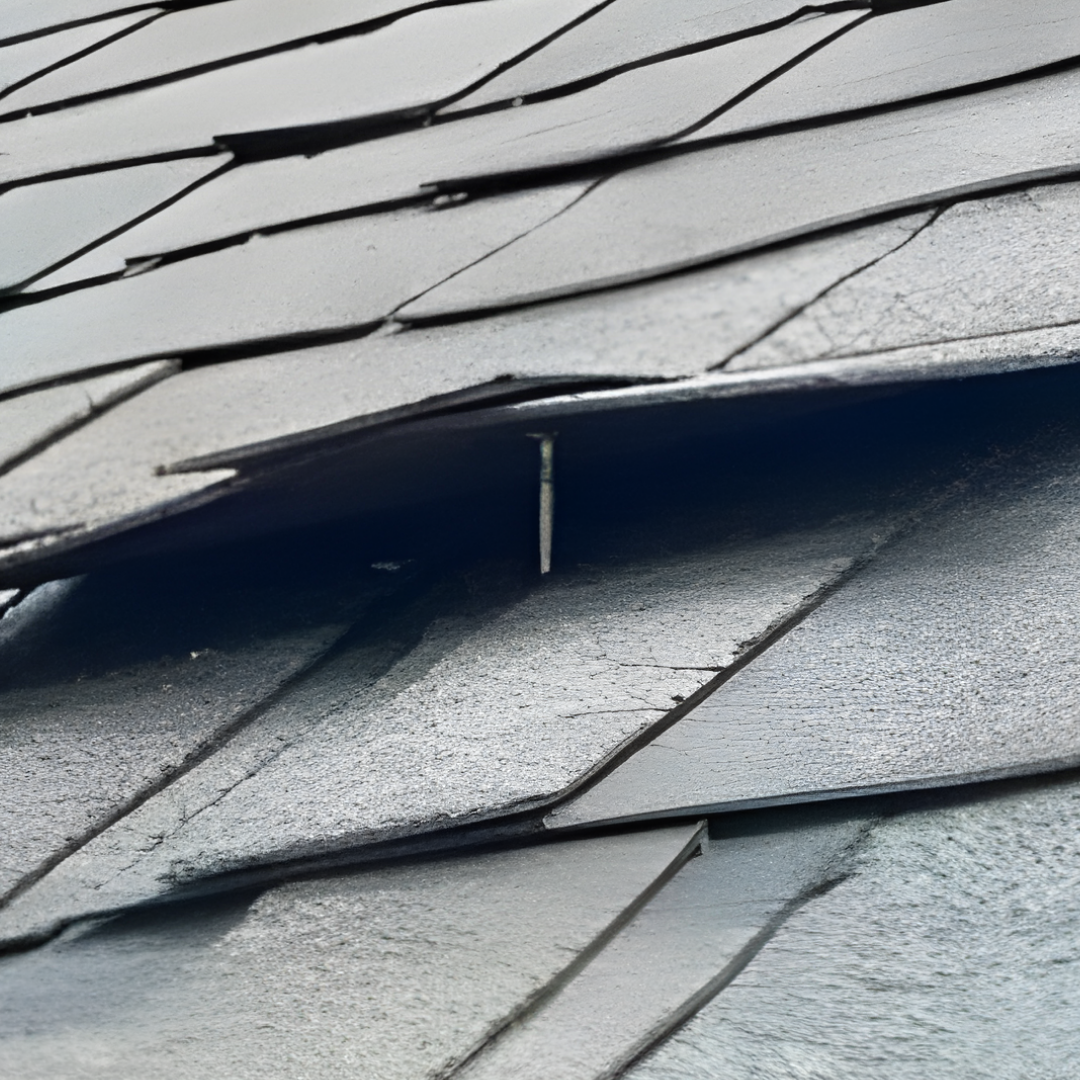 Damaged roof Shingles