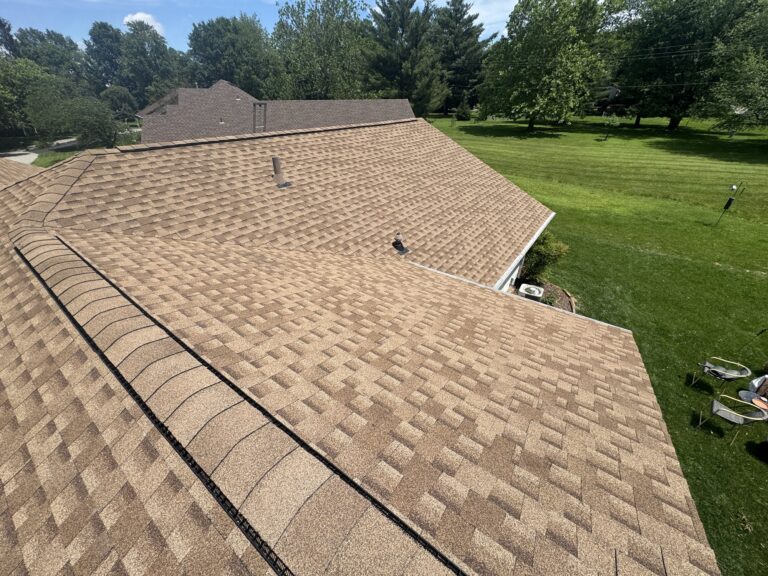 Completed roof replacement on Landing Court in Prospect, KY: GAF Timberline HDZ in Shakewood