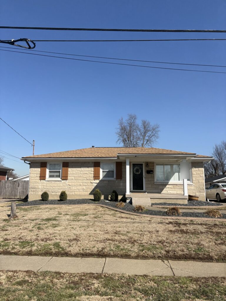 Completed roof replacement on Mcgee Drive in Louisville, KY: TAMKO Titan XT in Rustic Cedar